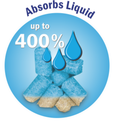 CHIPSI absorbs water